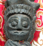 Grande dague rituelle Tibétaine Phurba en bois sculpté - Style Tamang.