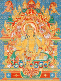 Amulette Tibétaine mantra de Norgyunma (Tara Jaune) - Pour la fortune et la fertilité.