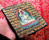 Grande plaque votive Tibétaine Tsa Tsa du Bouddha de longue vie Amithayus.