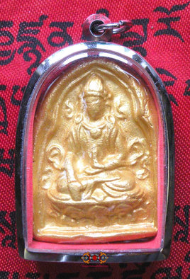 Amulette Tsa Tsa dorée du Bouddha de longue vie. magiedubouddha