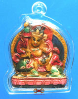 Belle amulette Tsa Tsa du Bouddha de fortune Tibétain Jambhala.