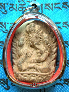 Amulette Tsa Tsa Tibétaine de Ganesh. La Magie du Bouddha.