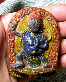 Tsa Tsa Tibétaine peinte de Vajrapani (Chana Dorje). La Magie du Bouddha.