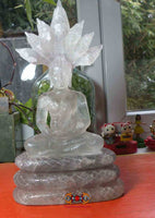 Statue bénie en quartz du Bouddha Phra Naphrok - Wat Samian Naree