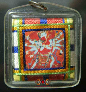 Amulette Tibétaine Yantra de Chakrasamvara. La Magie du Bouddha.