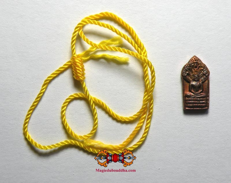 Bracelet bénit Saï Sin + amulette Phra Naphrok - Très Vénérable LP Sawai