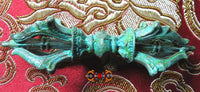 Vajra Tibétain en bronze patiné. magiedubouddha